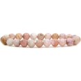 thumbnail image 1 of Natural Pink Opal Gemstone 8mm Round Beads Stretch Bracelet 7 Inch Unisex, 1 of 5