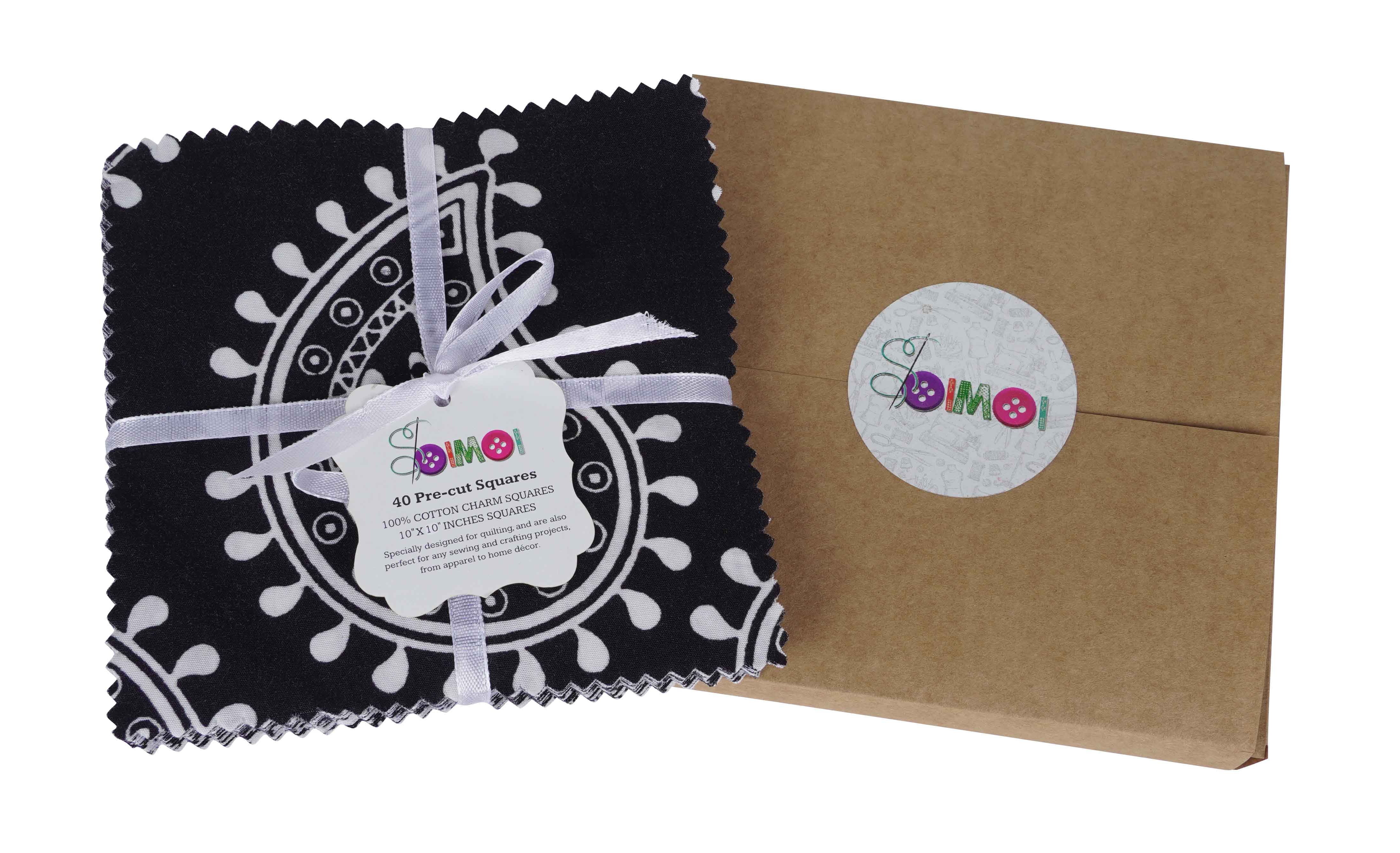 Precut 10-inch Prints Cotton Fabric Bundle Quilting Squares Charm Pack DIY Patchwork Sewing Craft