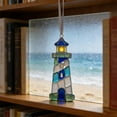 thumbnail image 6 of ToyKingdee Sea Glass Lighthouse Ornament,Handmade Holiday Decorations,Lighthouse Glass Christmas Tree Ornament, 6 of 7