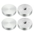thumbnail image 1 of Unique Bargains M6 Fil 30mm Diamètre Forme Ronde Disque d'Aluminium Matériel 4pack Aluminium Cercle Disque Verre Haut Adaptateur pour Table en Verre, 1 of 5