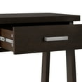 thumbnail image 4 of Simpli Home Sawhorse Solid Wood Bedside Table in Dark Chestnut Brown, 4 of 12