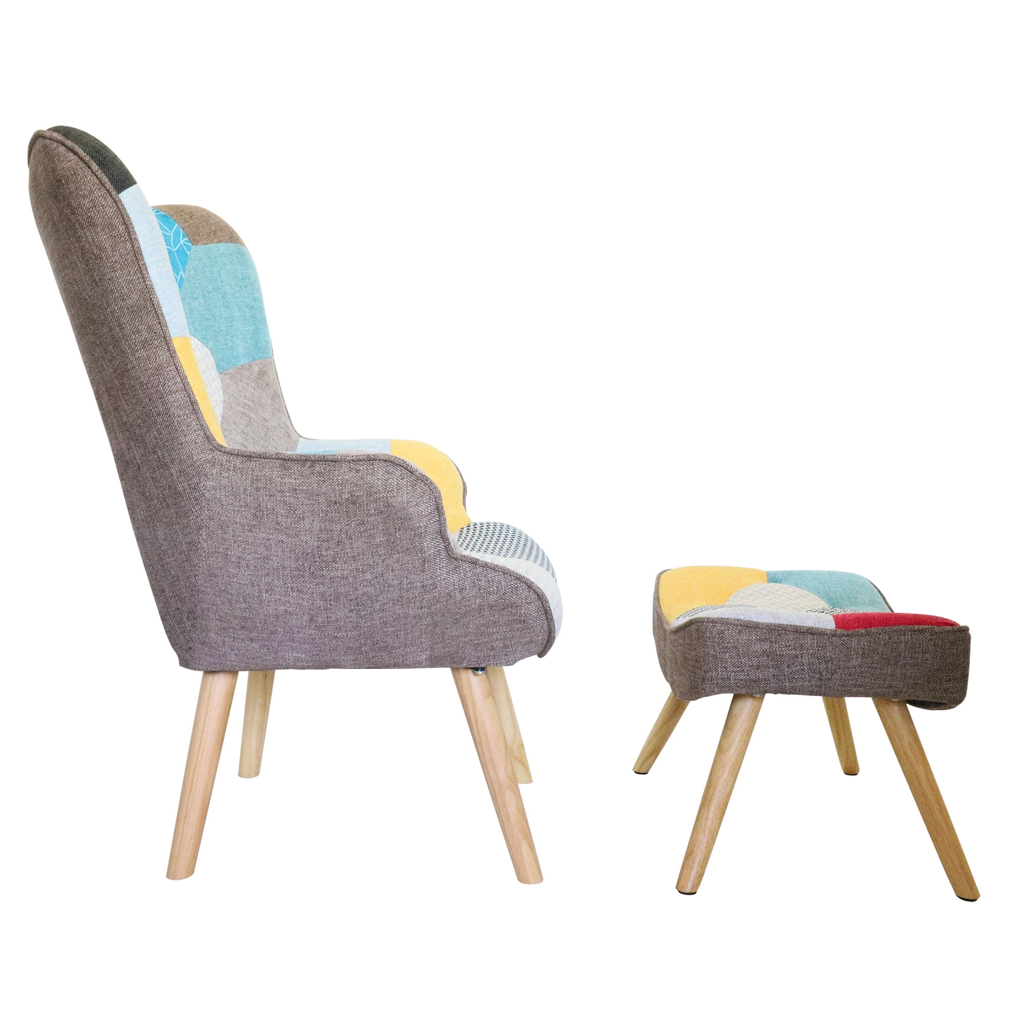 Resenkos Accent Chairs and Ottoman, Reading Chair for Bedroom
