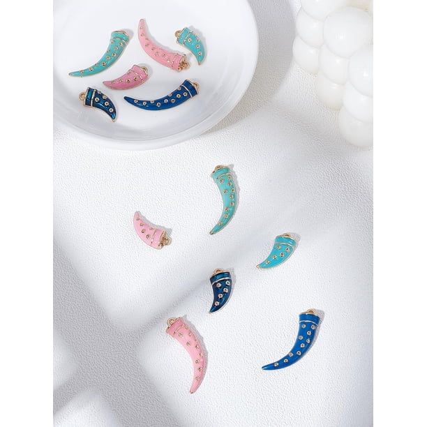 12 colgantes de aleación de esmalte de colores variados con forma de chile, para collares y pendientes, hechos a mano.