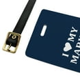 thumbnail image 2 of I Love My Marine USMC White Text on Blue Officially Licensed Luggage ID Tags Suitcase Carry-On Cards - Set of 2, 2 of 6