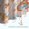 thumbnail image 6 of Brown Mushroom Flower Light Pattern Shower Curtain 36"x72" ,Bathroom Decorative Shower Curtains Set with 12 Hooks,Modern Waterproof Washable Shower Curtain, 6 of 6