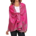 thumbnail image 3 of Sakkas Ella Dogwood Flower Straight Border Pashmina/ Shawl/ Wrap/ Stole - Fuchsia - OS, 3 of 4