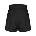 thumbnail image 4 of Girls' Ruffled Elastic Waist Shorts Summer Casual Wide Leg Shorts with Pockets Size 5-15 Years, 4 of 5