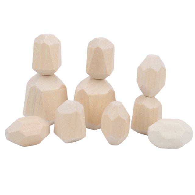Bloque de construcción Juego de apilamiento de piedra Juego de apilamiento de madera Piedra de colorPiedra de color de madera de alta calidad, piedra de bloques de construcción, regalo de cumpleaos, c LHCER No