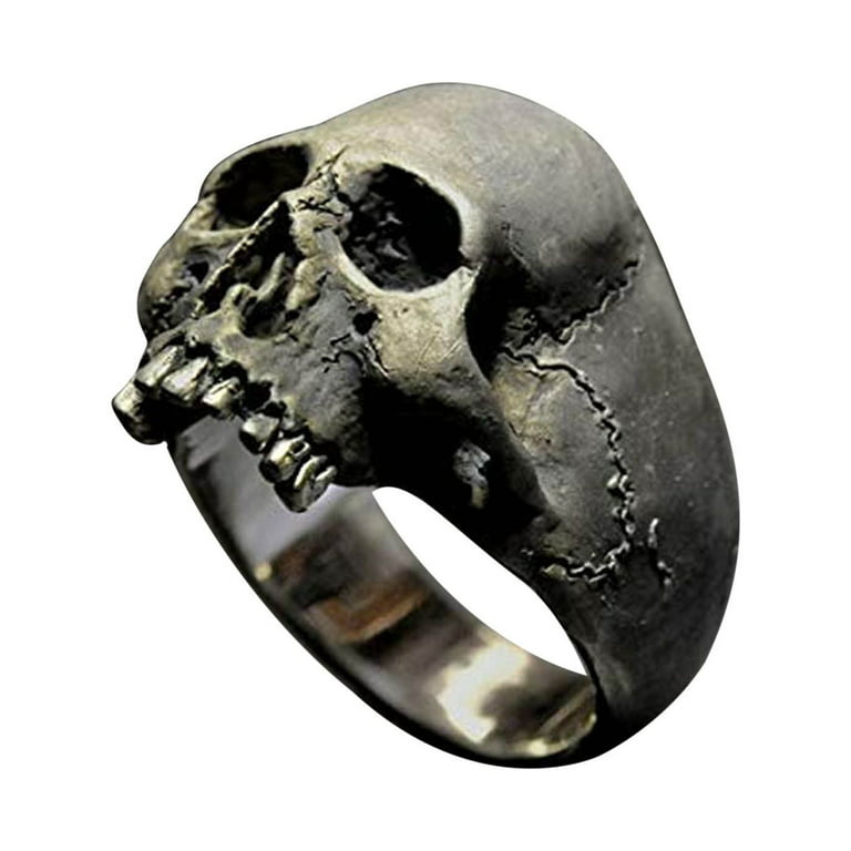 Wholesale & Job Lots 5 - 100Large Skull Skeleton Metal Rings For Men and  Women