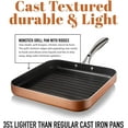 Gotham Steel Nonstick Grill Pan for Stovetops with Grill Sear Ridges, Ultra Durable Coating,100