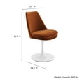 thumbnail image 4 of Side Dining Chair, Brown, Velvet, Metal, Bar Pub Cafe Bistro Dining Kitchen Hospitality Restaurant, Modern Contemporary, HB37299, 4 of 10