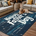 thumbnail image 2 of Fsddascl Happy Father's Day Outdoor Rug for Patio/Deck/Porch, Non-Slip Large Area Rug 6 x 9 Ft, Dark Blue Shabby Graffiti Indoor Outdoor Rugs Washable Area Rugs, Reversible Camping Rug Carpet Runner, 2 of 5