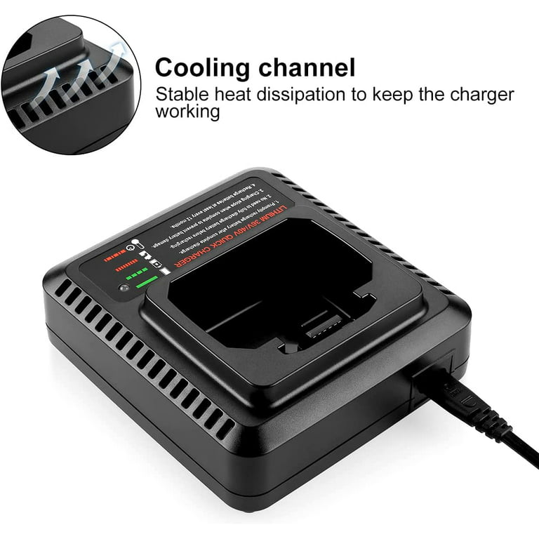 2 USB Battery Charger For Black Decker 36V/40V battery Li-ion LBXR36  LBXR2036 LBX2040 Cordless Power Tool LSW36 LST136 - AliExpress