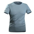 thumbnail image 4 of MIXUE Shirts For Men Summer Mesh Ice Silk Solid Color Round Neck Short Sleeve Sports Outdoor Casual Tops Pullover Tee Shirts Streetwear,Blue,XXL, 4 of 4