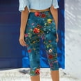 thumbnail image 4 of Sexlip Women's Straight Leg Comfort Capri w/Tummy Control and Secret Pocket Blue L, 4 of 6