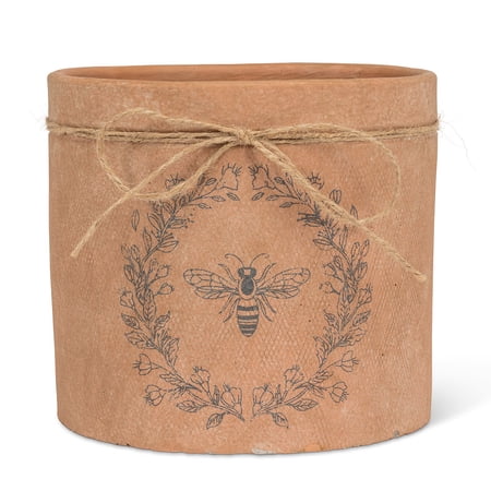 Set of 2 Large Bee in Crest Planter