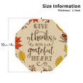 thumbnail image 2 of Zufioo Thanksgiving With A Grateful Heart Print Leather Coaster Set, Decorative PVC Coasters 4-pack - Scald and Stain-resistant, Suitable for Home, Cafes, Restaurants-Octagon, 2 of 6