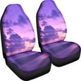 thumbnail image 3 of XYZCANDO Anti-Slip Car Front Seat Covers SUV Van Truck, Breathable Easy to Install Car Seat Covers 2 PCS Polyester Sunset Beach Print, 3 of 10