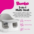 thumbnail image 2 of Bumbo Asiento elevador múltiple 3 en 1 para bebé con bandeja de alimentación, 6-36 meses, gris frío, 2 of 5