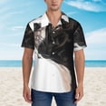 thumbnail image 2 of Disketp Black And White Boston Terrier Hawaiian Shirts for Men,Mens Casual Short Sleeve Button Down Shirts Beach Shirt,3X-Large, 2 of 7