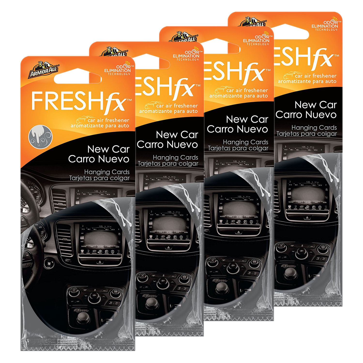 Armor All FRESHfx Car Air Freshener Hanging Card, 12-Count (New Car)