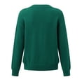 thumbnail image 2 of Suéter de Punto Gibobby Manga larga V cuello Algodón suelto Pullover Top Verde L, 2 of 5