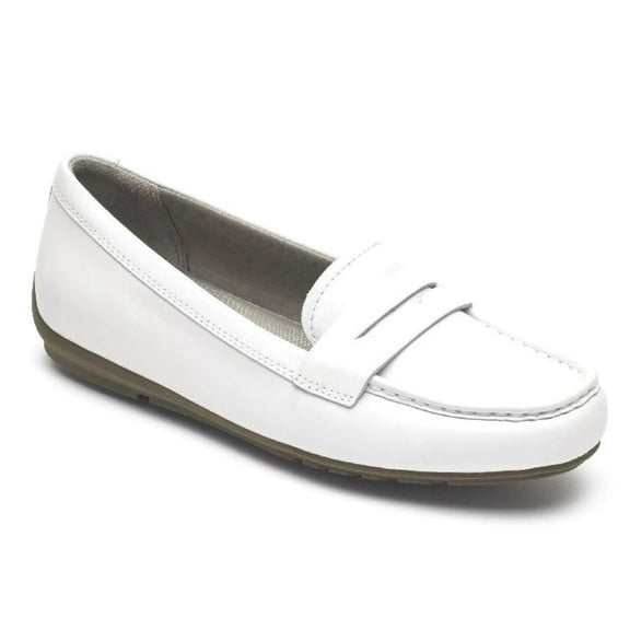 Rockport Women's Total Motion Driver Penny White Loafers 5.5M
