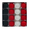thumbnail image 1 of 16 piezas - Adornos, decoración navideña, 6 cm, bolas nevadas para corona de árbol. Rojo Verde Blanco, 1 of 9