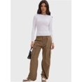 thumbnail image 6 of Women’s Basic Skinny Crop Top Tee Shirt Short Sleeve Workout Round Neck Cropped Tshirt, 6 of 6
