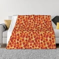 thumbnail image 1 of Fotbe Pizza Manta de Franela con Estampado, Manta Ultrasuave para Cama, Sofá, Auto, Hipoalergénica y Antibolitas-50"x40", 1 of 6