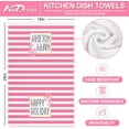 thumbnail image 2 of Pink Christmas Kitchen Towel Xmas Tree Happy Holiday Dish Towel 18 x 26 Inch Seasonal Hand Drying Tea Towel for Winter Cooking Baking Cleaning Wiping, 2 Pack, 2 of 6