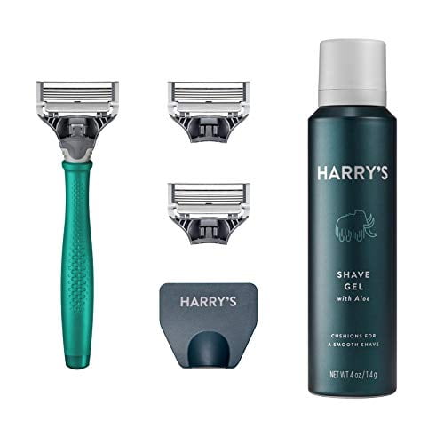 Harry's Razors for Men Men's Razor Set with 3 Razor Blade Refills, Travel Blade Cover, 4 oz