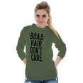 thumbnail image 4 of Boat Hair Don't Care Ocean Vibes Cute Women Plus Size Long Sleeve Graphic Tee Brisco Brands 2X, 4 of 5