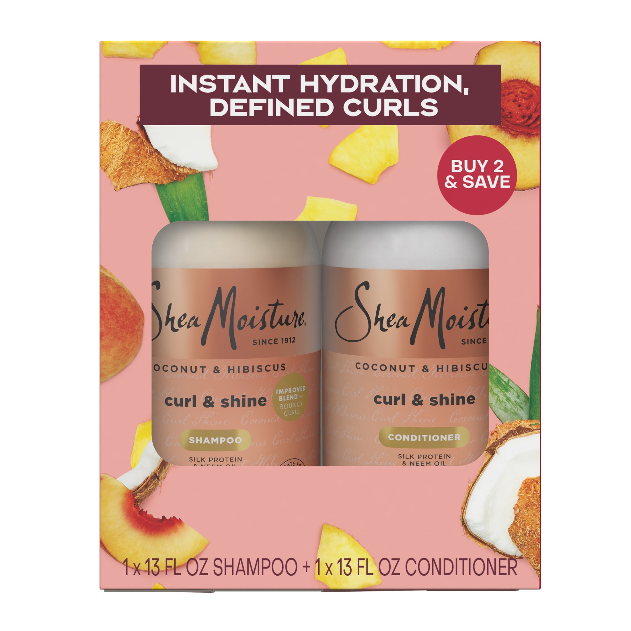 Shea Moisture Plus Size Shampoo and Conditioner Set, Manuka Honey