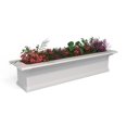 thumbnail image 1 of Pemberly Row 4ft Weatherproof Traditional Vinyl Window Box in White, 1 of 8