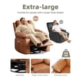 thumbnail image 4 of Oversized Wide Power Recliner Chair - 360° Rocker Swivel Recliner with Heat and Massage, PU Leather Large Recliner for Adults, Comfortable Lazy Boy with 1.5X Sponge Filling for Living Room, 4 of 8