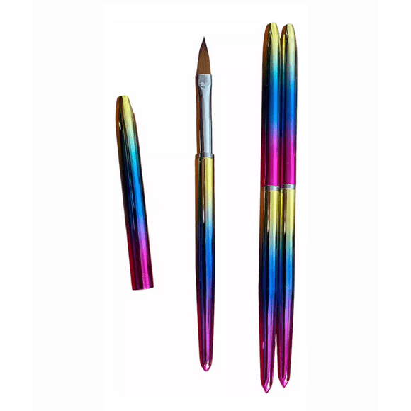 Pincel Profesional #8 Camaleon Uñas Acrílico 1pz Multicolor