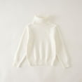 thumbnail image 5 of XXWXYD Kids Turtleneck Sweater Lapel Pullover Long Sleeve Cotton Knit for Boys Girls 3-10 Years Cozy Warm Classroom Essential, 5 of 7