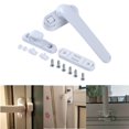 thumbnail image 1 of justharion Window Handles with Lock Handle Window Hardware Casement Locking Handle White Right, 1 of 8