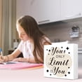 thumbnail image 7 of Zomyto 7x7 In Inspirational Wooden Box Sign,You Only Limit is You Desk Decor, 7 of 7
