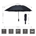thumbnail image 7 of Inverted Umbrella Double Layer Automatic Folding Reserve Umbrella Windproof UV Protection for Rain Car Travel Outdoor Men Women, Sakura, 7 of 7