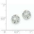 thumbnail image 2 of Primal Silver Sterling Silver CZ Half Ball Post Earrings, 2 of 4