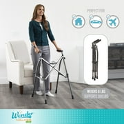 Stander Wonder Walker Lite, Lightweight and Foldable Walker for Adults, Seniors, and Elderly, Collapsible Travel Walker for Mobility Support, Compact Standard Walker without Wheels, Regal Rose