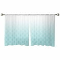 thumbnail image 3 of Morocco Blue Sheer Curtains 54 Inches Length 2 Panels Set, Window Sheer Curtains for Living Room/Bedroom, Geometric Abstract Ombre Lines Retro Light Filtering Rod Pocket Curtain 52'' x 54'' x 2, 3 of 7