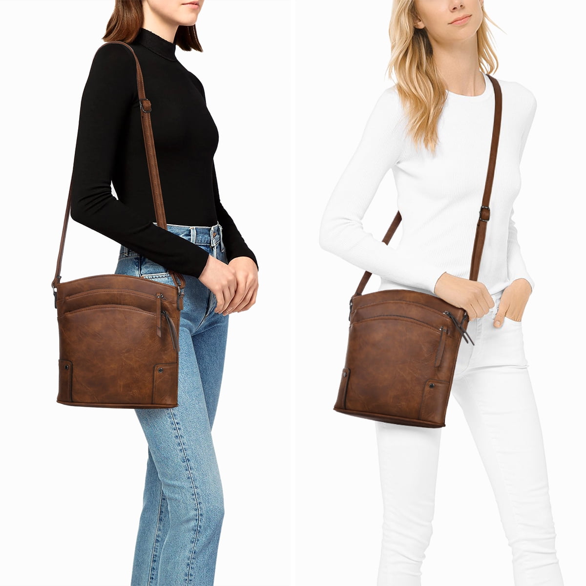 VONMAY Women's Crossbody Bags Multi-pockets Crossover Shoulder Bags