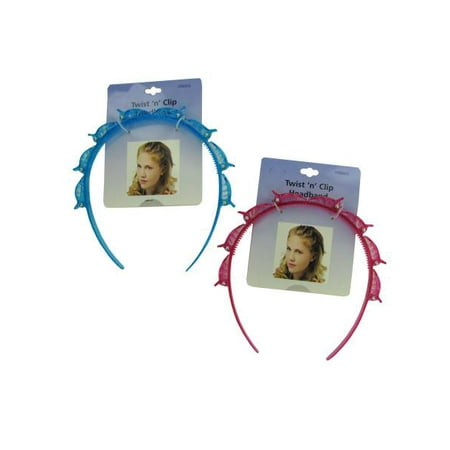 Girl's glitter twist and clip headband