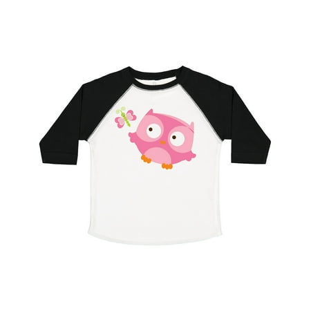 

Inktastic Pink Owl and Butterfly Gift Toddler Toddler Girl T-Shirt