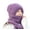 Purple, variant on Integrated Ear Windproof Cap Scarf Knitting Thick Warm Ear Guard Hat Hooded Scarf Women Winter Knitted Hat Purple One Size Clearance!