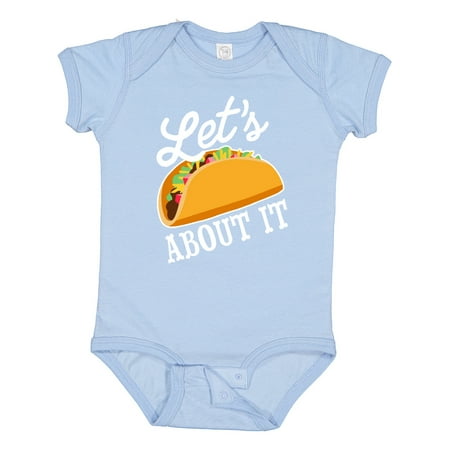 

Inktastic Lets Taco About It with Taco Illustration Boys or Girls Baby Bodysuit