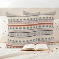 thumbnail image 3 of Outdoor Pillow Covers Boho Stripe Retro Ethnic Style Waterproof Pillow Cases 24x24 Set of 2, Indian Sketch Sun Art Abstract Line Throw Pillow Cover Pillowcase for Patio Balcony Couch Garden, 3 of 9